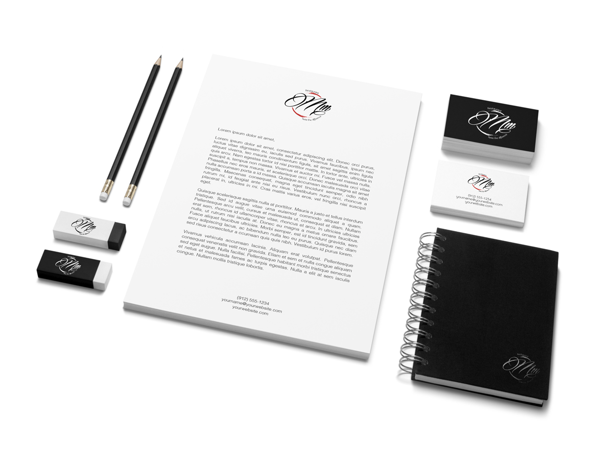 branding identity mock up logo mm